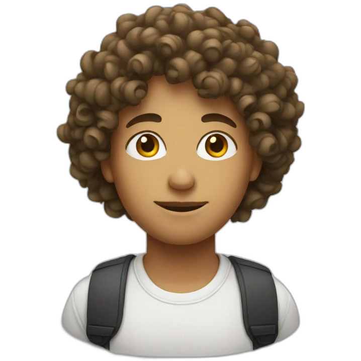Curly haired  emoji