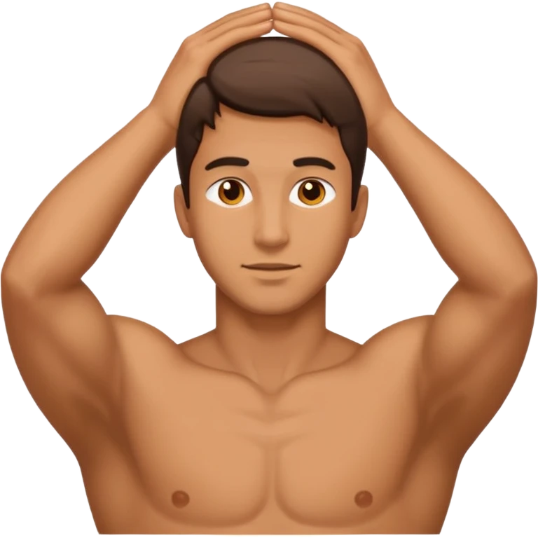 Man with back arched emoji