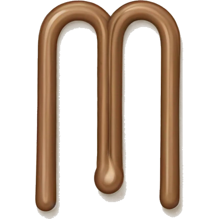 Brown paper clip emoji