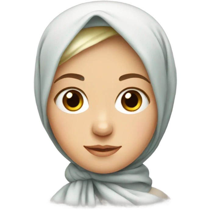 Russian girl in a traditional headscarf emoji