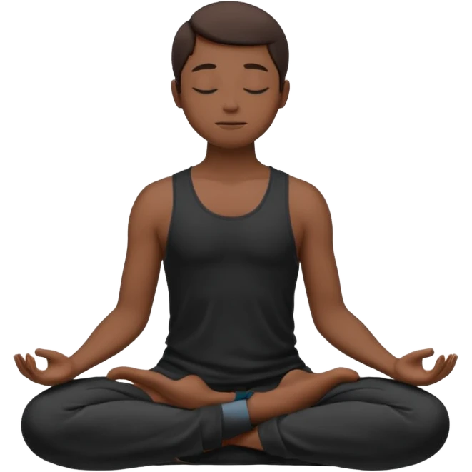silhouette sitting in meditation pose emoji