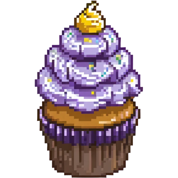 cupcake with yellow icing emoji