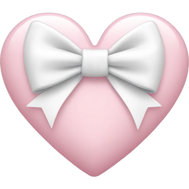 Light pink heart with white bow  emoji