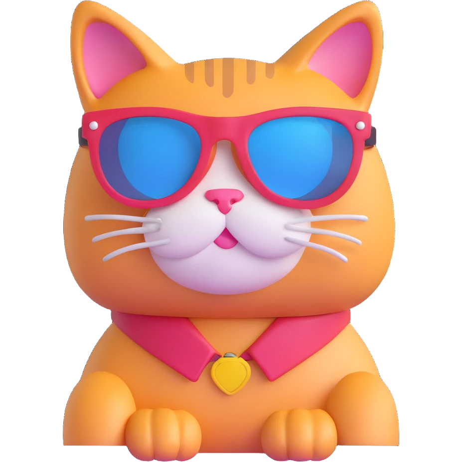 cat wearing sunglasses emoji