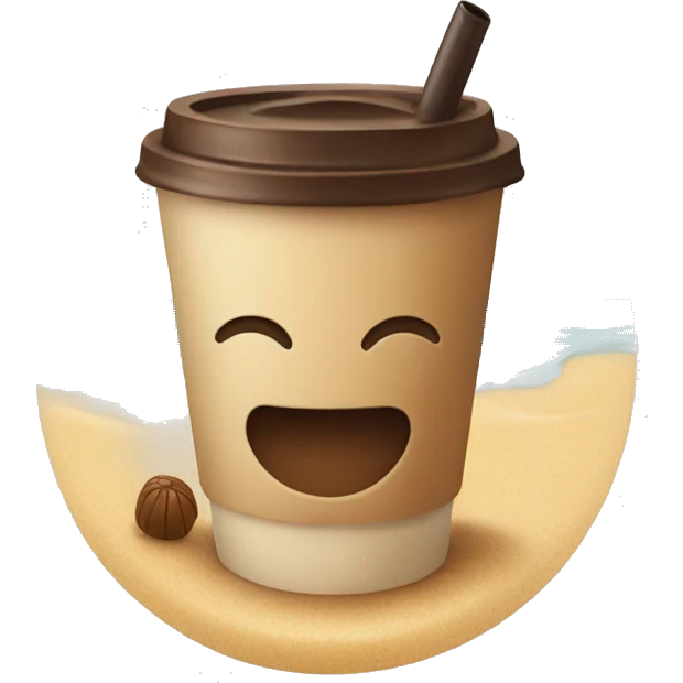 beach coffee emoji