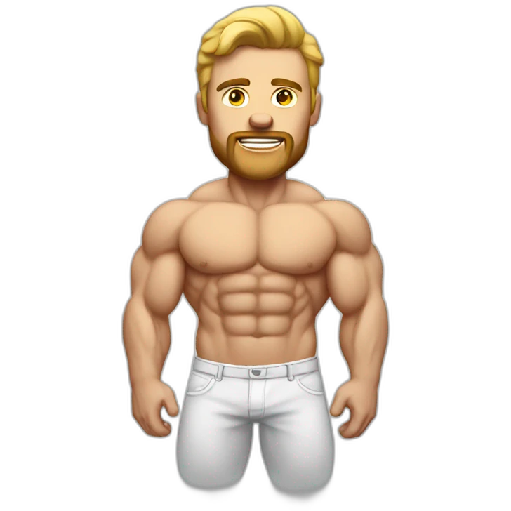 Muscle daddy white emoji