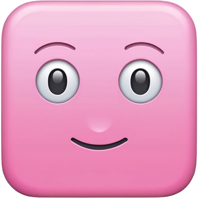 Pink square emoji without face or flower emoji