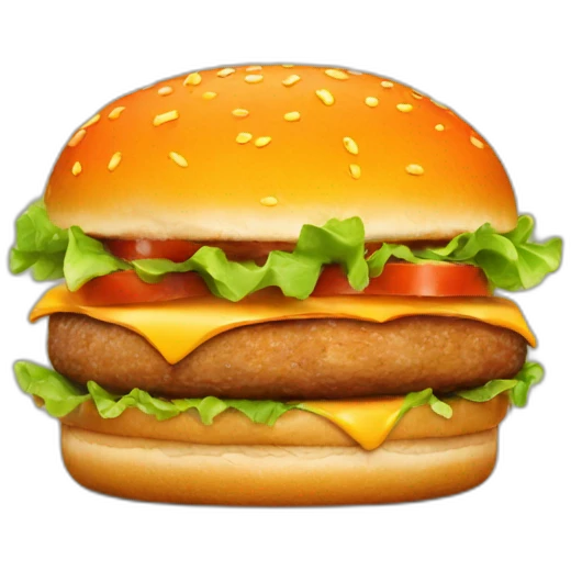 Orange burger emoji
