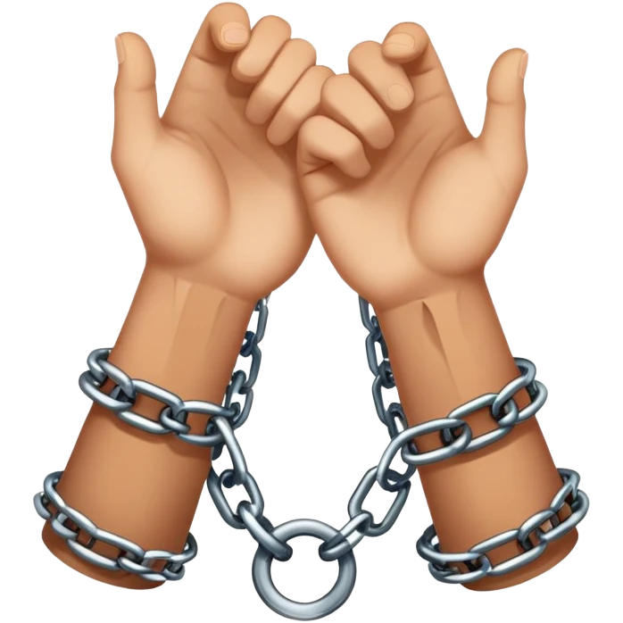 Chains being broken from someone’s wrist emoji