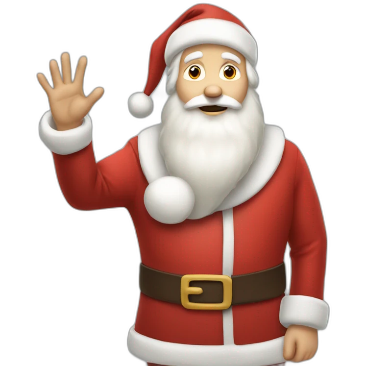 Full height Actively gesturing with hands pale skin Santa Claus emoji
