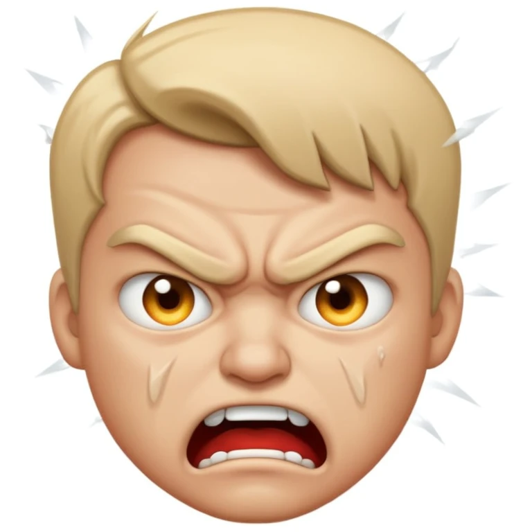 Angry spitting face emoji