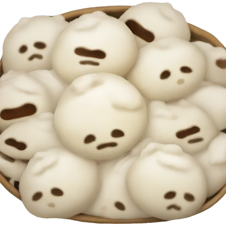 Freshly made steamed baozi emoji  emoji