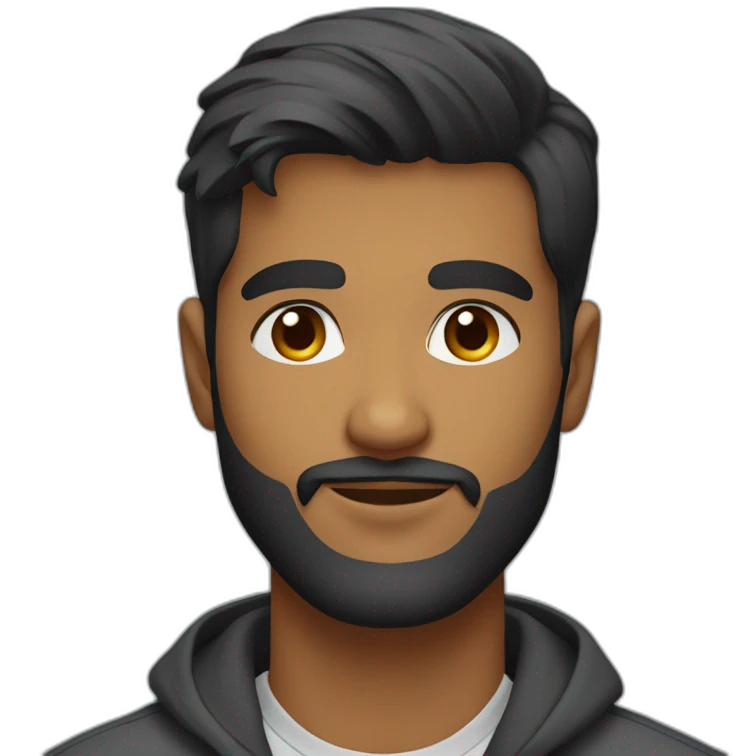 sri lankan 25 year old handsome and stylish guy with a beard emoji