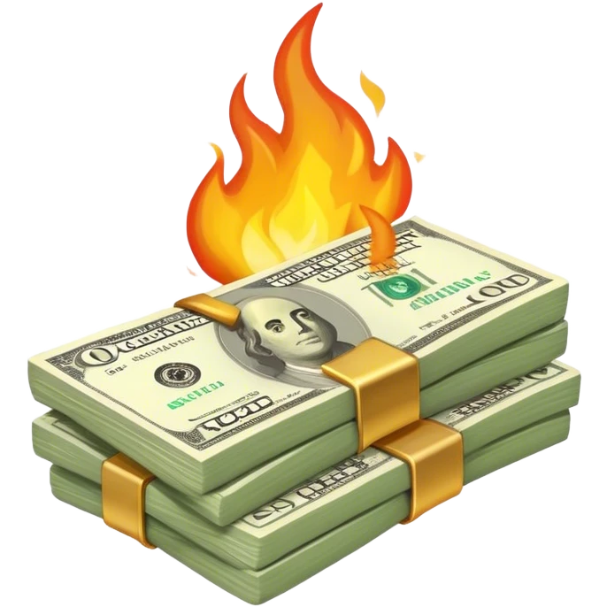 money burning emoji