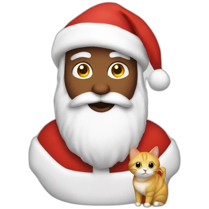 sant claus With a cat emoji