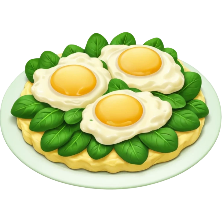 Uova strapazzate con spinaci emoji
