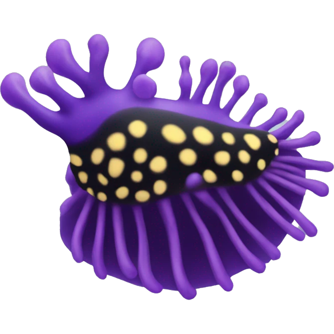 Purple and black nudibranch  emoji