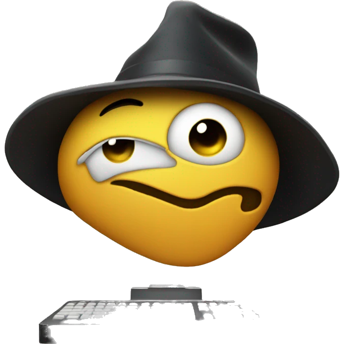 ra dMagic hat in front of computer emoji