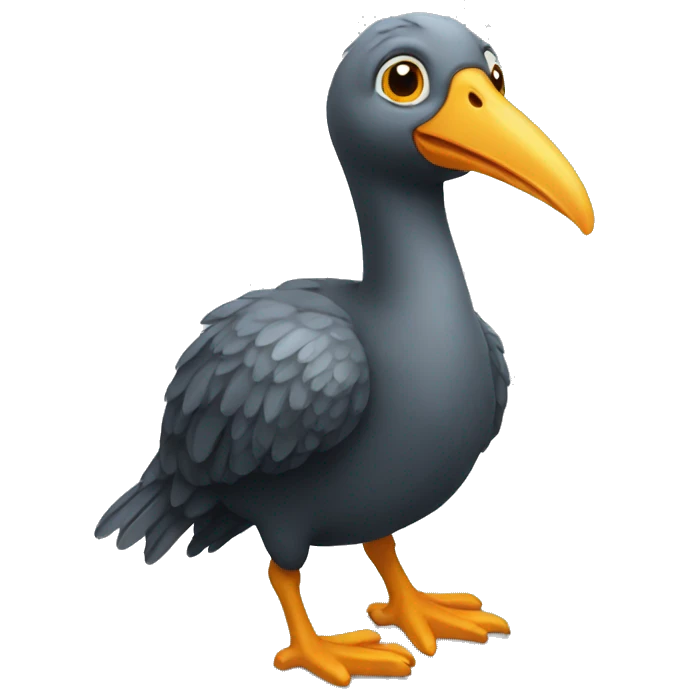 dodo bird black beek emoji
