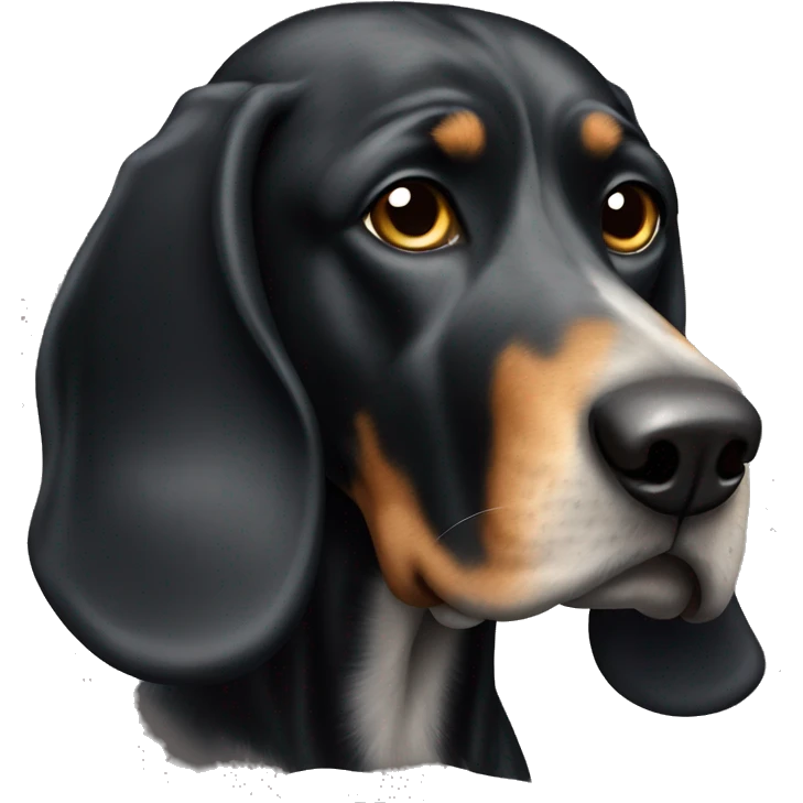 Black hound dog emoji