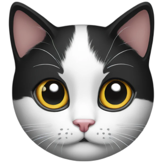 Black White cat emoji