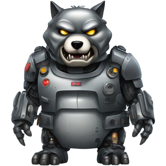 Fat robot wolf terminator  emoji