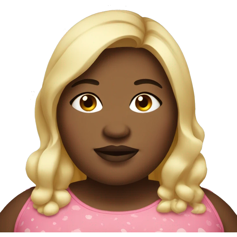 Fat girl with hyperpigmentation  emoji