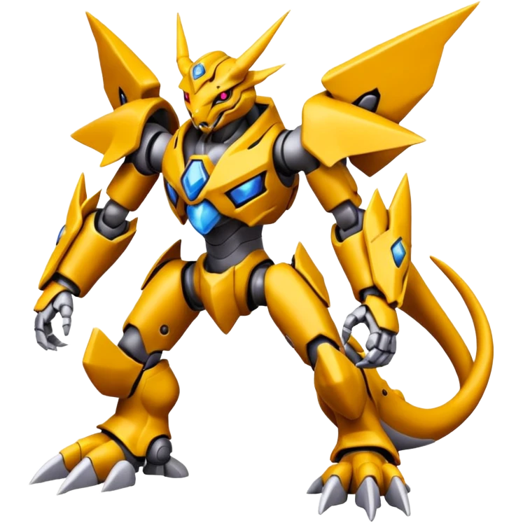 DoruGreymon-Genesect-WarGreymon-Digimon, full body emoji