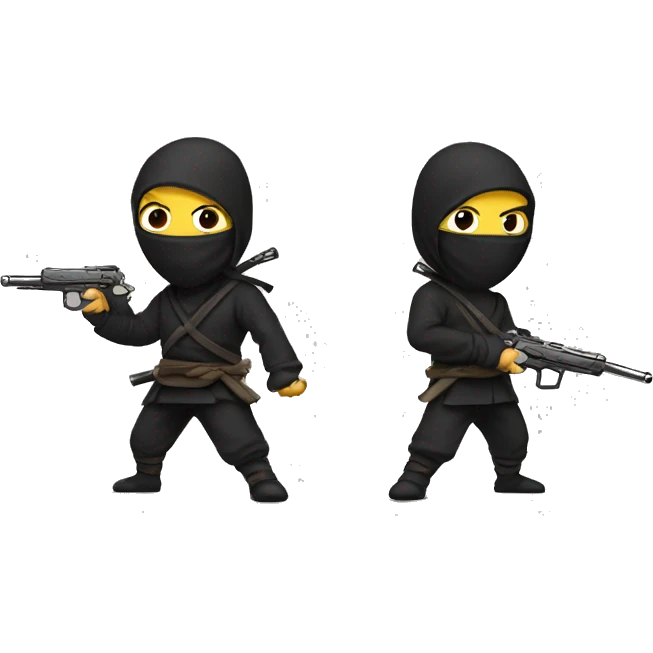 ninja holding a gun emoji