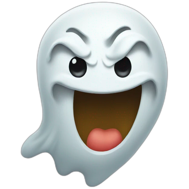 silly ghost emoji
