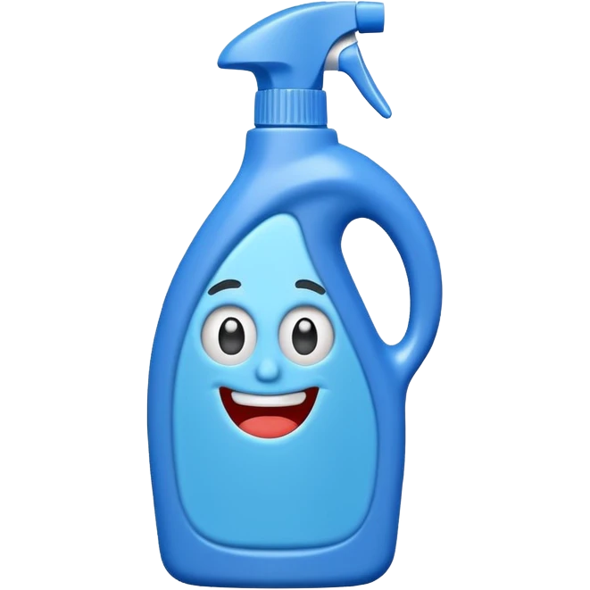 claymation style Harpic toilet cleaner bottle emoji