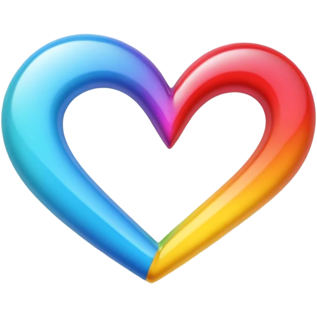 Crée-moi un cœur multicolore emoji