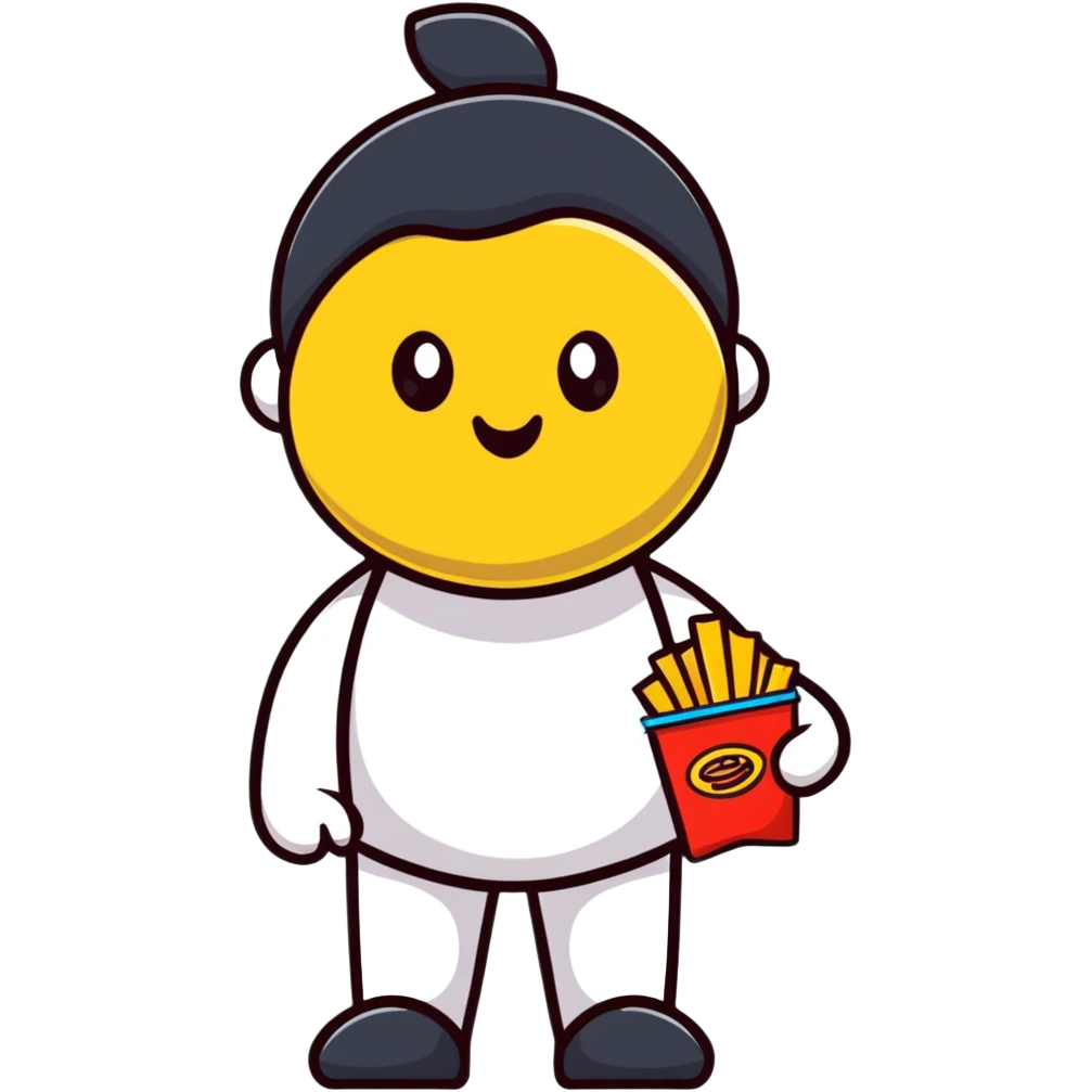 man dressed as a snack emoji