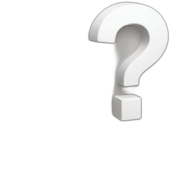 White coloured question mark emoji