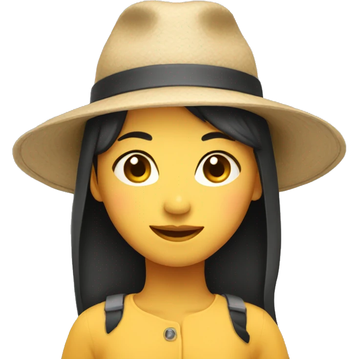 asian girl with hat emoji