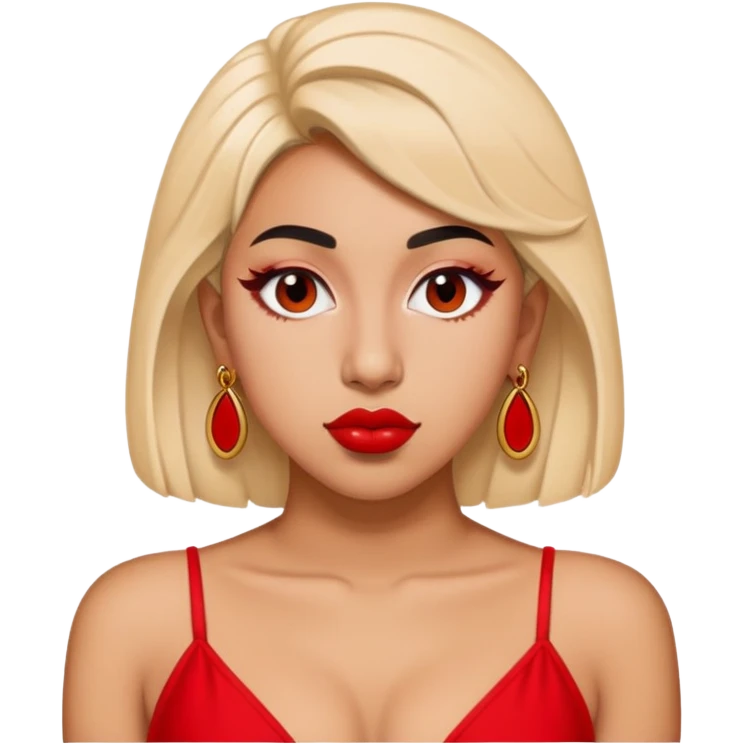 Kali Uchis wearing red emoji