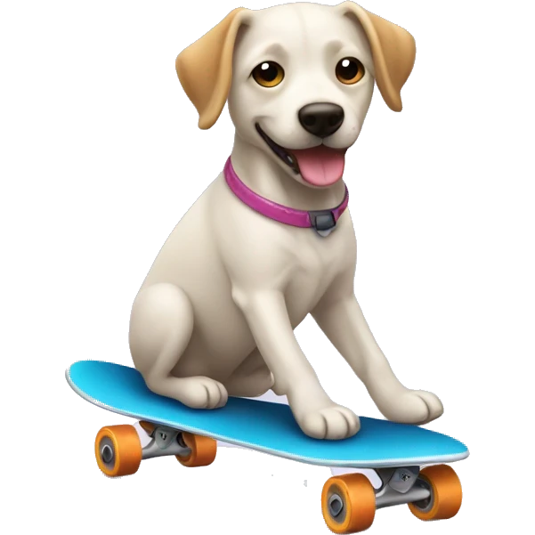 perro en patineta emoji