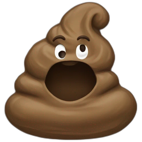 A poop wear clothes emoji