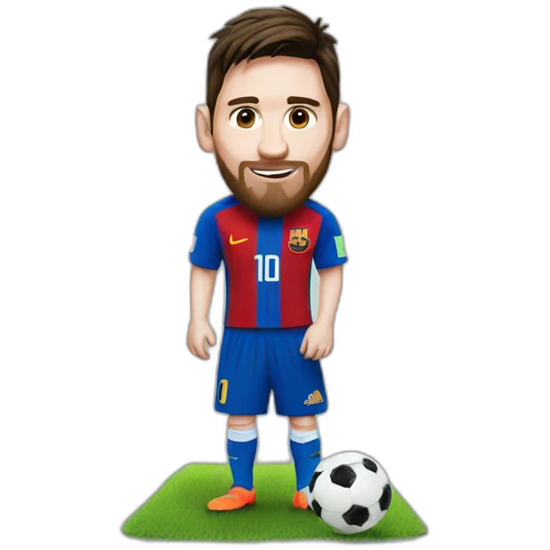 messi with world cup emoji