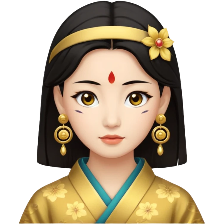 ancient japanese woman with earrring emoji