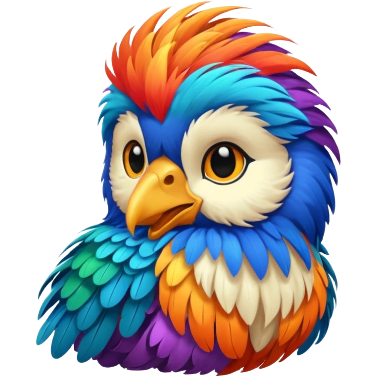 long haired bird emoji