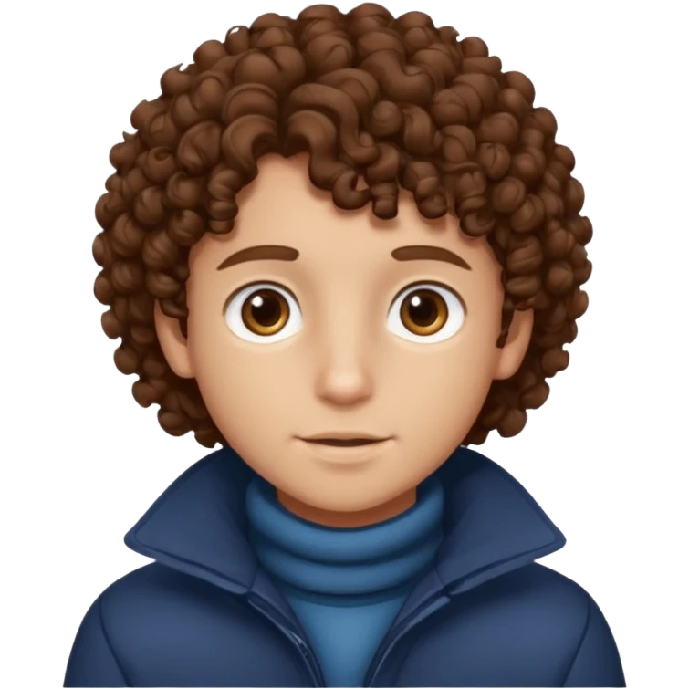 Boy with Brown Curly Hair – Brown curls, young face wearing winter clothes




 emoji
