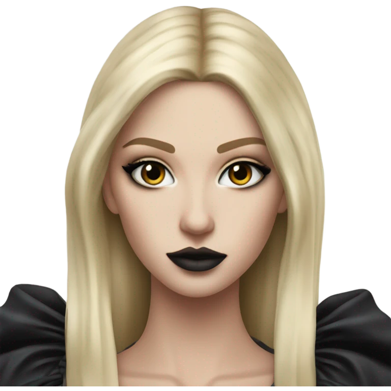 hyper realistic goth blonde victoria secret model emoji