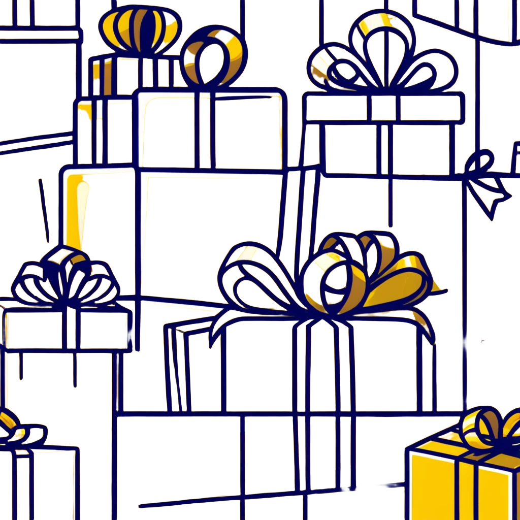 Decorative shiny metallic gift wrap with golden reflections emoji