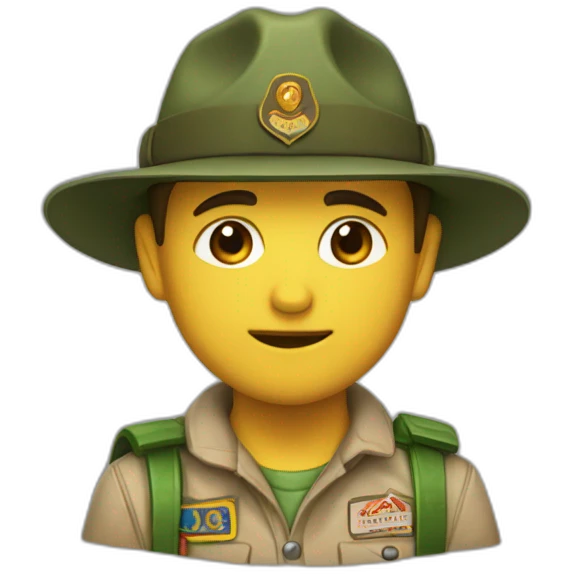 Scout fumant et buvant emoji