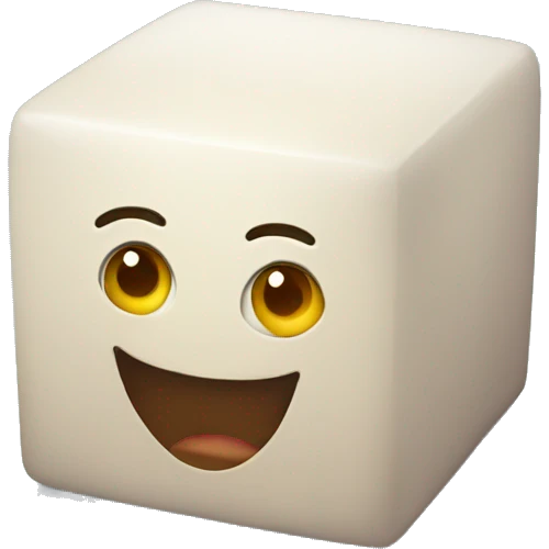 cube with face emoji