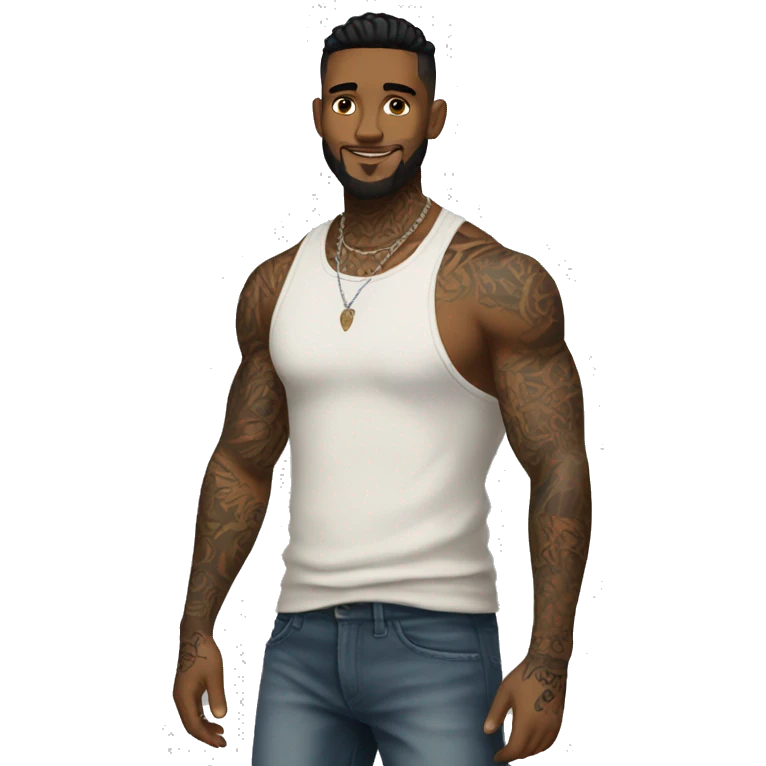 HOT GUY WITH TATTOOS FULLBODY emoji