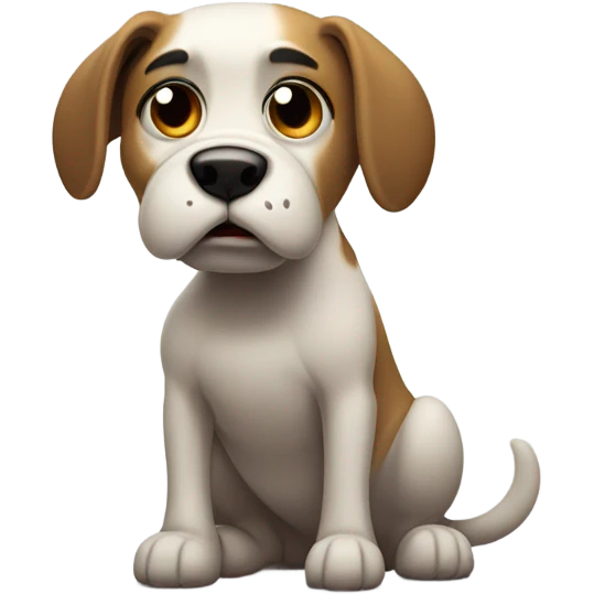 Sad dog emoji