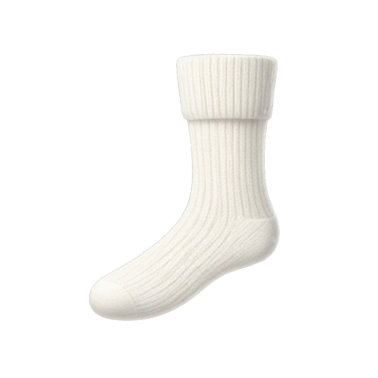 White wool socks  emoji