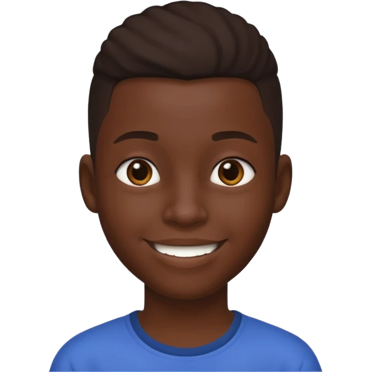 an african teen with mid taper emoji
